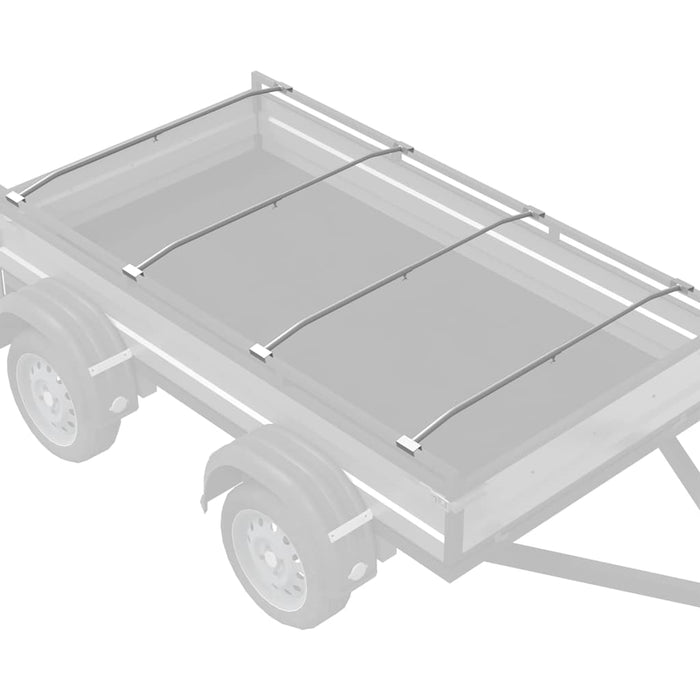 adatto per supporto per telo piatto 4 pcs Argento 100-145 cm 42020521