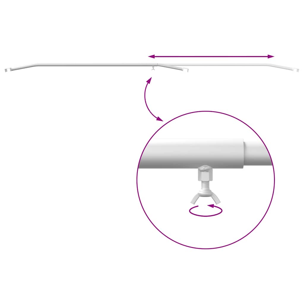 adatto per supporto per telo piatto 2 pcs Argento 130-210 cm 42020522