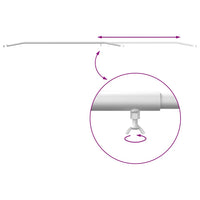 adatto per supporto per telo piatto 3 pcs Argento 130-210 cm 42020523