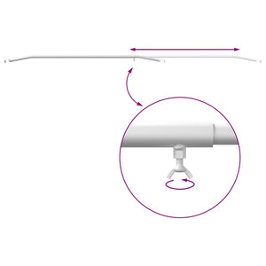 adatto per supporto per telo piatto 3 pcs Argento 130-210 cm 42020523