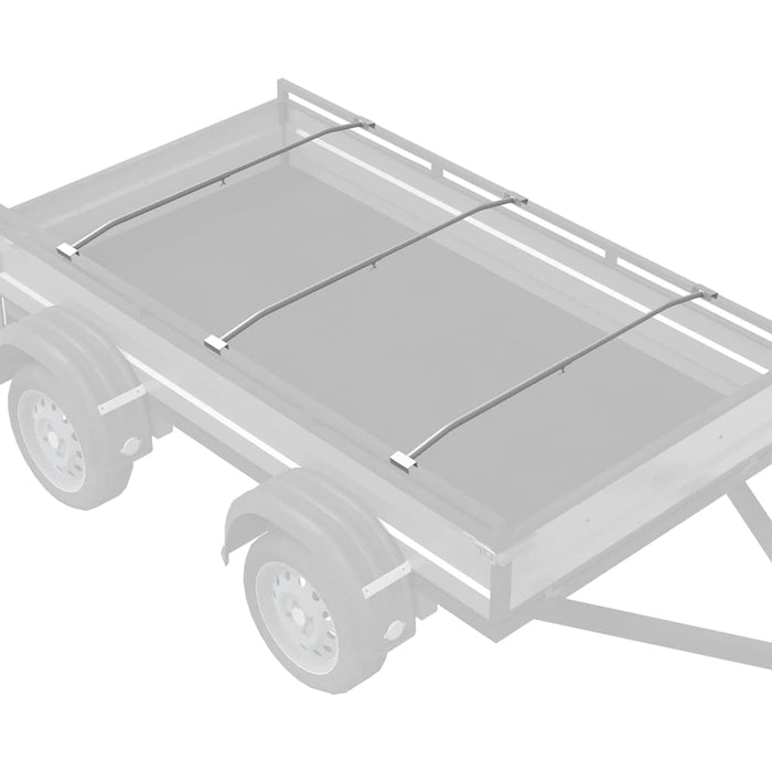 adatto per supporto per telo piatto 3 pcs Argento 130-210 cm 42020523