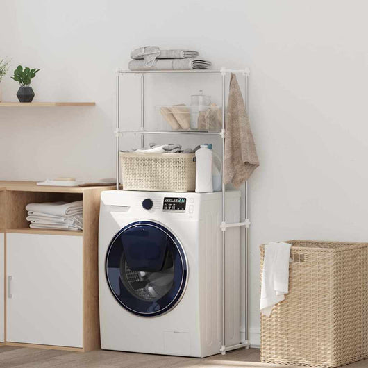 Mensola per lavatrice Bianco 63 x 27 x 136 cm Alluminio 42020138