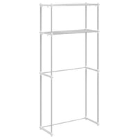 vidaXL Mensola per lavatrice Bianco 63 x 27 x 136 cm Alluminio