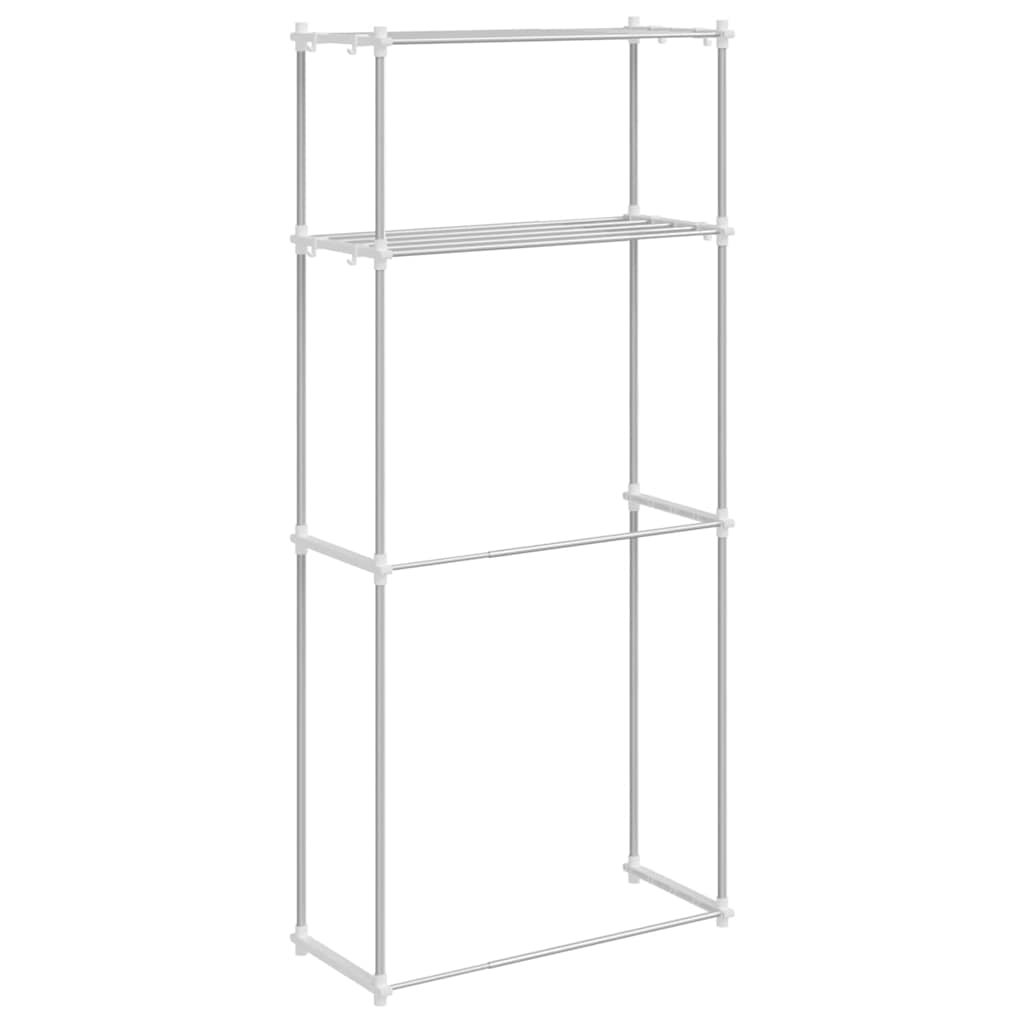 vidaXL Mensola per lavatrice Bianco 63 x 27 x 136 cm Alluminio