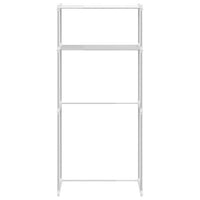 vidaXL Mensola per lavatrice Bianco 63 x 27 x 136 cm Alluminio
