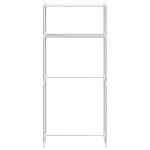 vidaXL Mensola per lavatrice Bianco 63 x 27 x 136 cm Alluminio