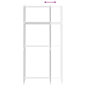 vidaXL Mensola per lavatrice Bianco 63 x 27 x 136 cm Alluminio