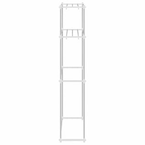 vidaXL Mensola per lavatrice Bianco 63 x 27 x 136 cm Alluminio