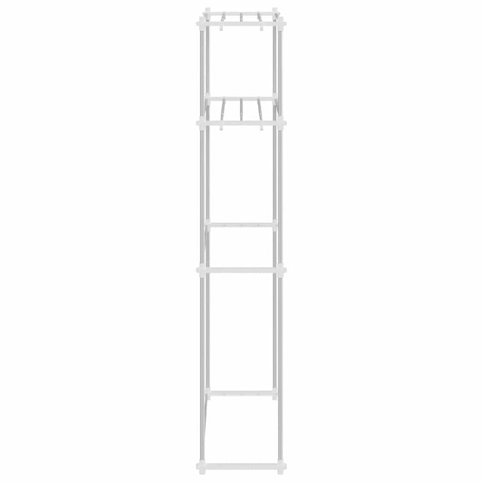 vidaXL Mensola per lavatrice Bianco 63 x 27 x 136 cm Alluminio
