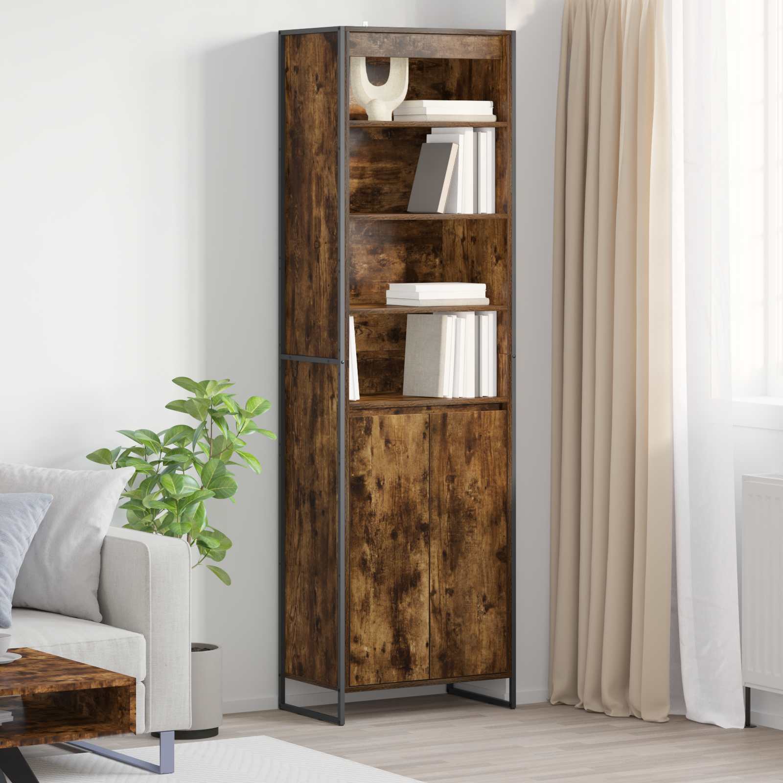 Armadi alti 2 pcs Quercia Fumosa 60 x 36 x 300 cm 3403030