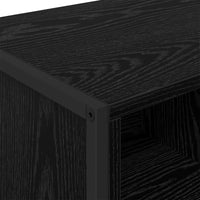 Credenza 2 pz-Set di 2 Buffet-Armadio da cucina Rovere Nero 81 x 36 x 150.5 cm Legno multistrato
