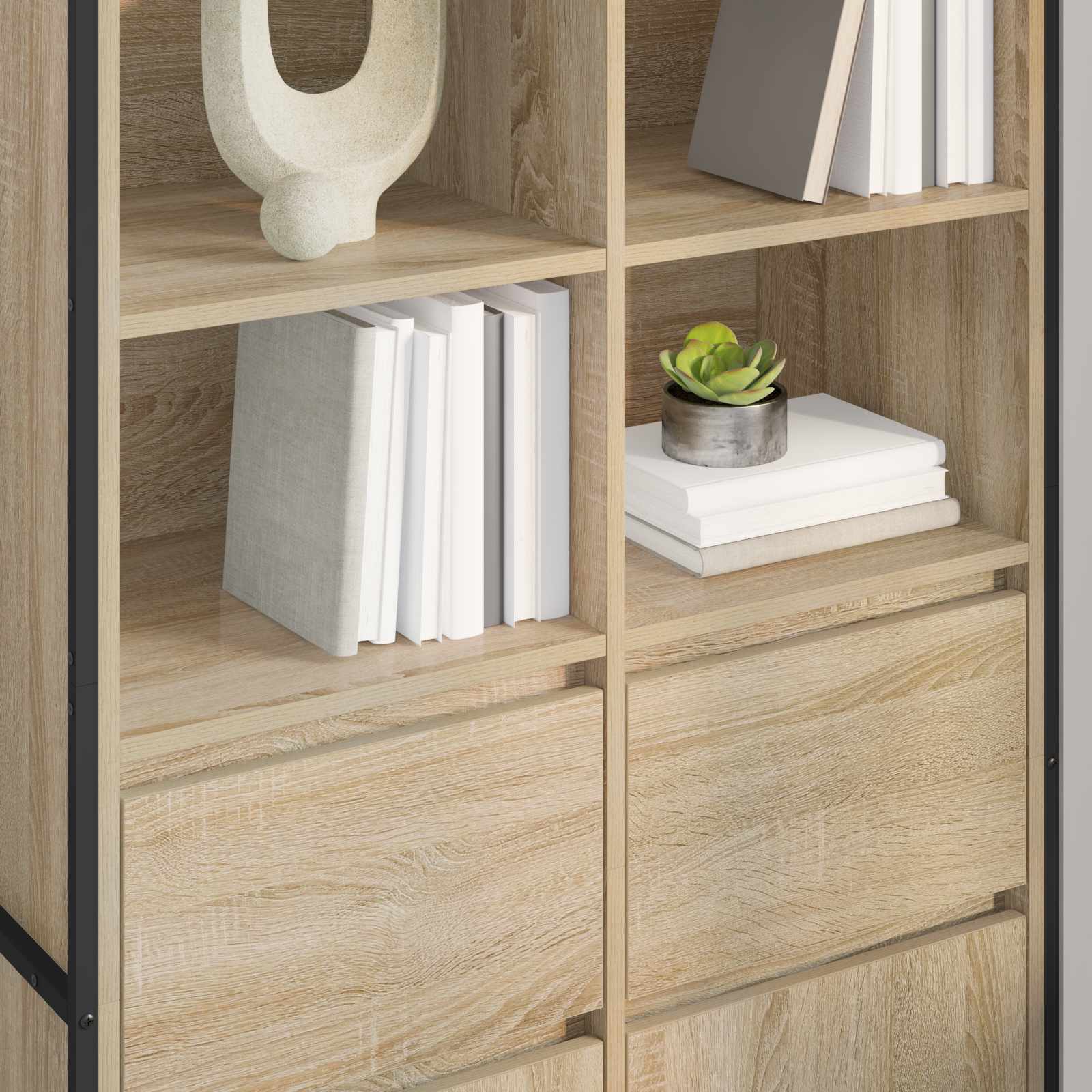 Credenza 2 pcs Sonoma 81 x 36 x 150.5 cm Legno multistrato 3403035