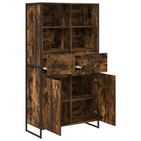 Credenza con cassetto 2 pcs Quercia Fumosa 81 x 36 x 150.5 cm 3403036