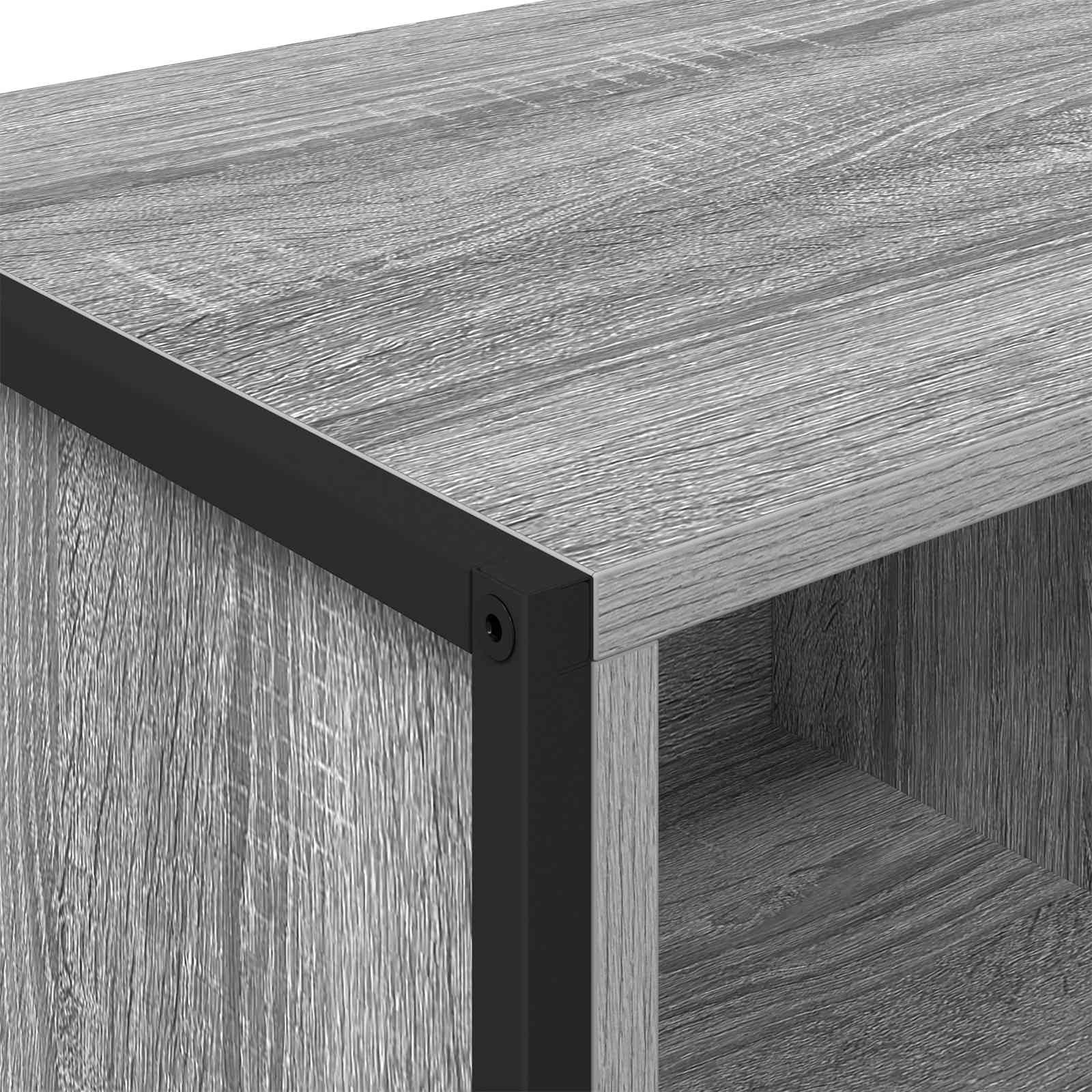 Credenza con cassetto 2 pz-Set di 2 Buffet-Armadio da cucina Grigio Sonoma 81 x 36 x 150.5 cm