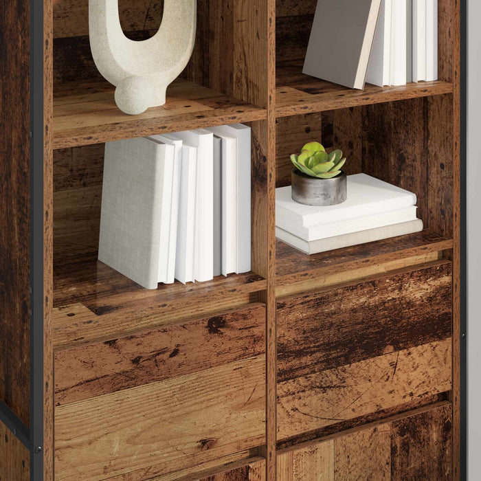 Credenza con cassetto 2 pcs Legno vecchio 81 x 36 x 150.5 cm 3403038