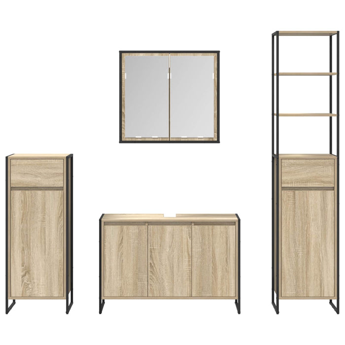 Set di mobili per il bagno Rovere Sonoma Legno multistrato 3403047