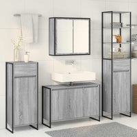 Set di mobili per il bagno Grigio Sonoma Legno multistrato 3403049
