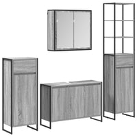 Set di mobili per il bagno Grigio Sonoma Legno multistrato 3403049