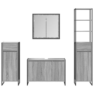 Set di mobili per il bagno Grigio Sonoma Legno multistrato 3403049