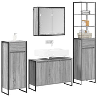 Set di mobili per il bagno Grigio Sonoma Legno multistrato 3403049
