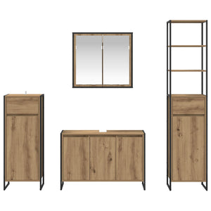 Set di mobili per il bagno Rovere artigianale Legno multistrato 3403051