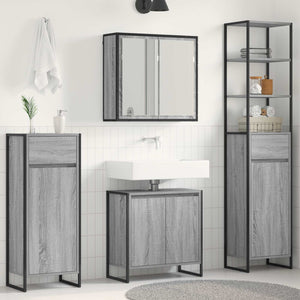 Set di mobili per il bagno Grigio Sonoma Legno multistrato 3403055