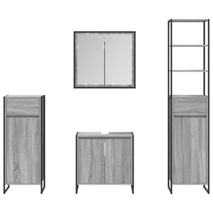 Set di mobili per il bagno Grigio Sonoma Legno multistrato 3403055