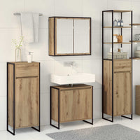 Set di mobili per il bagno Rovere artigianale Legno multistrato 3403057