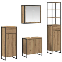 Set di mobili per il bagno Rovere artigianale Legno multistrato 3403057