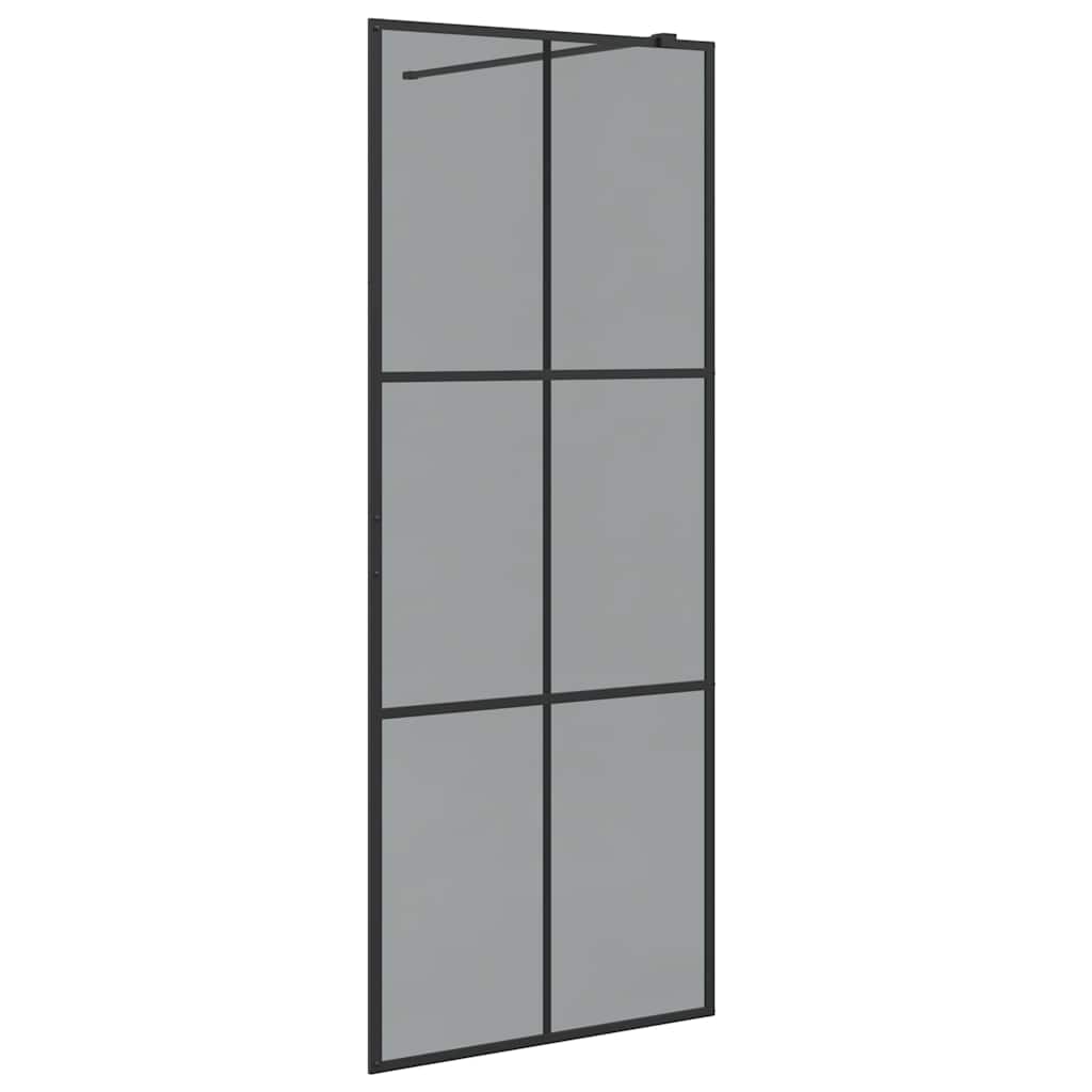 Parete Doccia Walk-in Nero 80 x 195 cm vetro temperato 42022042