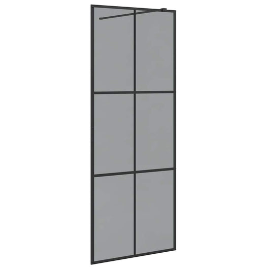 Parete Doccia Walk-in Nero 80 x 195 cm vetro temperato 42022042