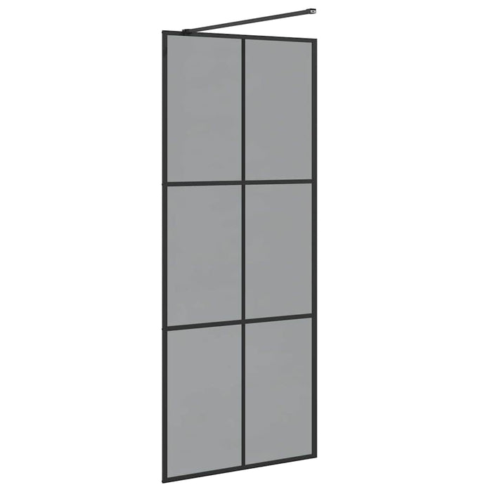 Parete Doccia Walk-in Nero 80 x 195 cm vetro temperato 42022042