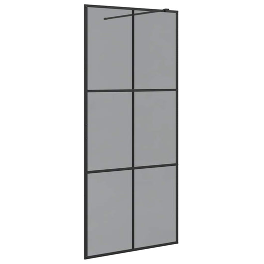 Parete Doccia Walk-in Nero 90 x 195 cm vetro temperato 42022043
