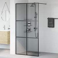 Parete Doccia Walk-in Nero 100 x 195 cm vetro temperato