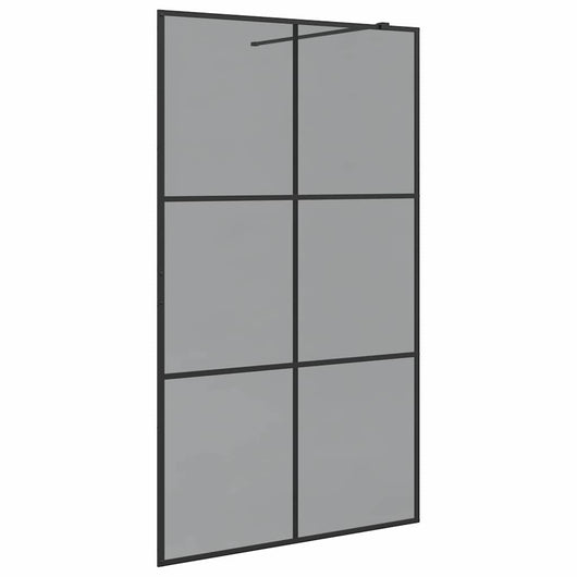 Parete Doccia Walk-in Nero 115 x 195 cm vetro temperato 42022045