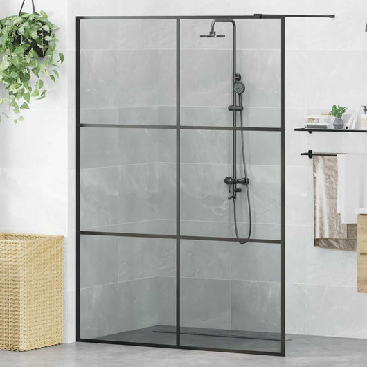 Parete Doccia Walk-in Nero 140 x 195 cm vetro temperato 42022046
