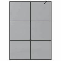 Parete Doccia Walk-in Nero 140 x 195 cm vetro temperato