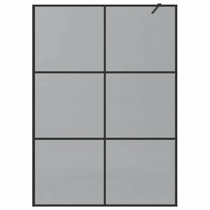 Parete Doccia Walk-in Nero 140 x 195 cm vetro temperato