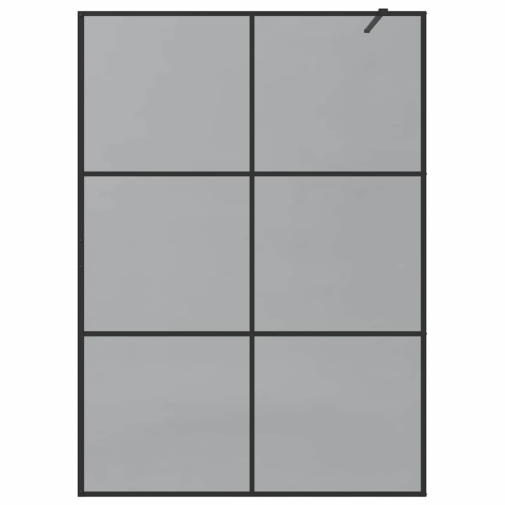 Parete Doccia Walk-in Nero 140 x 195 cm vetro temperato
