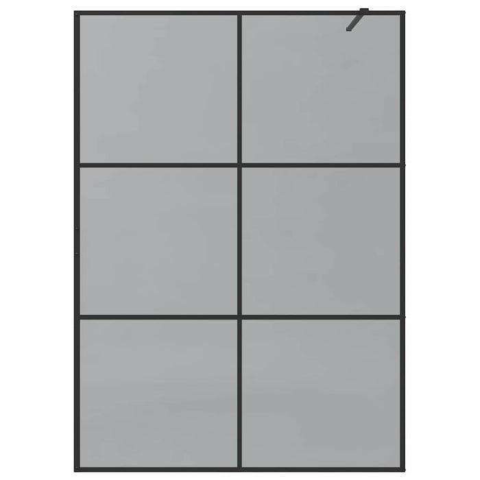 Parete Doccia Walk-in Nero 140 x 195 cm vetro temperato