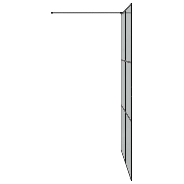Parete Doccia Walk-in Nero 140 x 195 cm vetro temperato