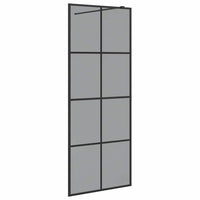 Parete Doccia Walk-in Nero 80 x 195 cm vetro temperato 42022047
