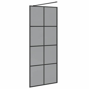 Parete Doccia Walk-in Nero 80 x 195 cm vetro temperato 42022047