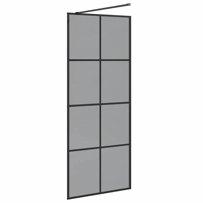 Parete Doccia Walk-in Nero 80 x 195 cm vetro temperato 42022047