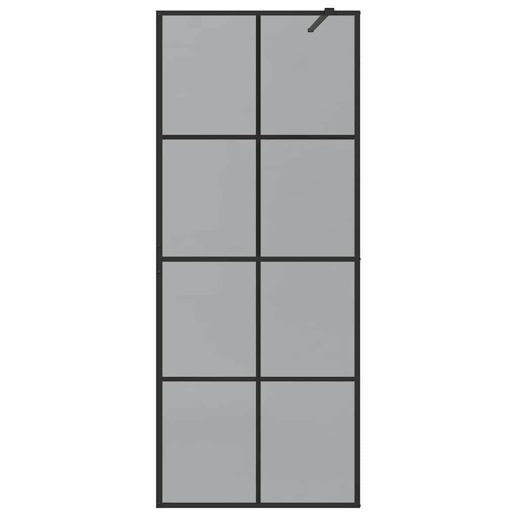 Parete Doccia Walk-in Nero 80 x 195 cm vetro temperato 42022047
