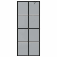 Parete Doccia Walk-in Nero 80 x 195 cm vetro temperato 42022047