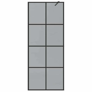 Parete Doccia Walk-in Nero 80 x 195 cm vetro temperato 42022047