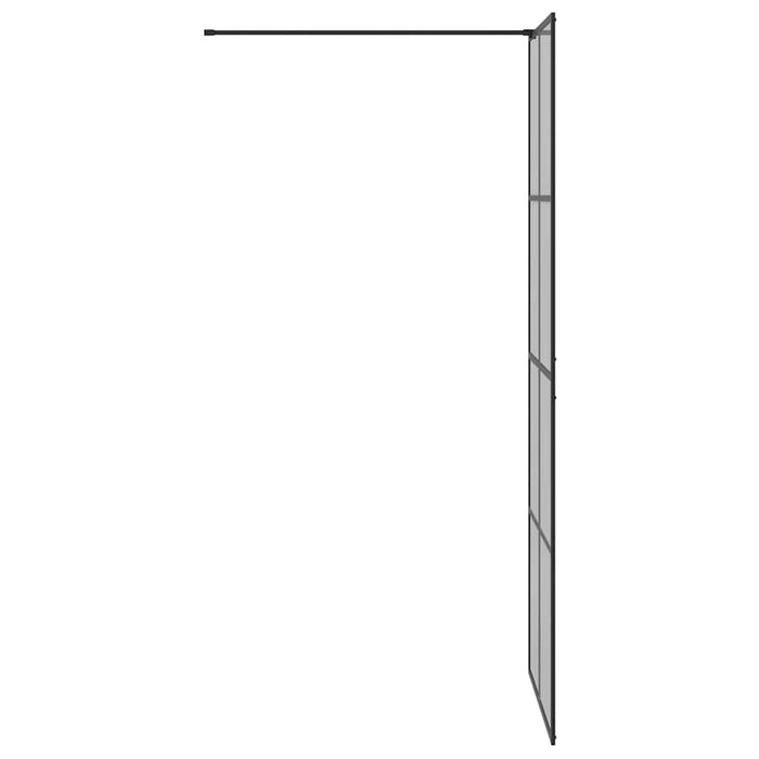 Parete Doccia Walk-in Nero 80 x 195 cm vetro temperato 42022047