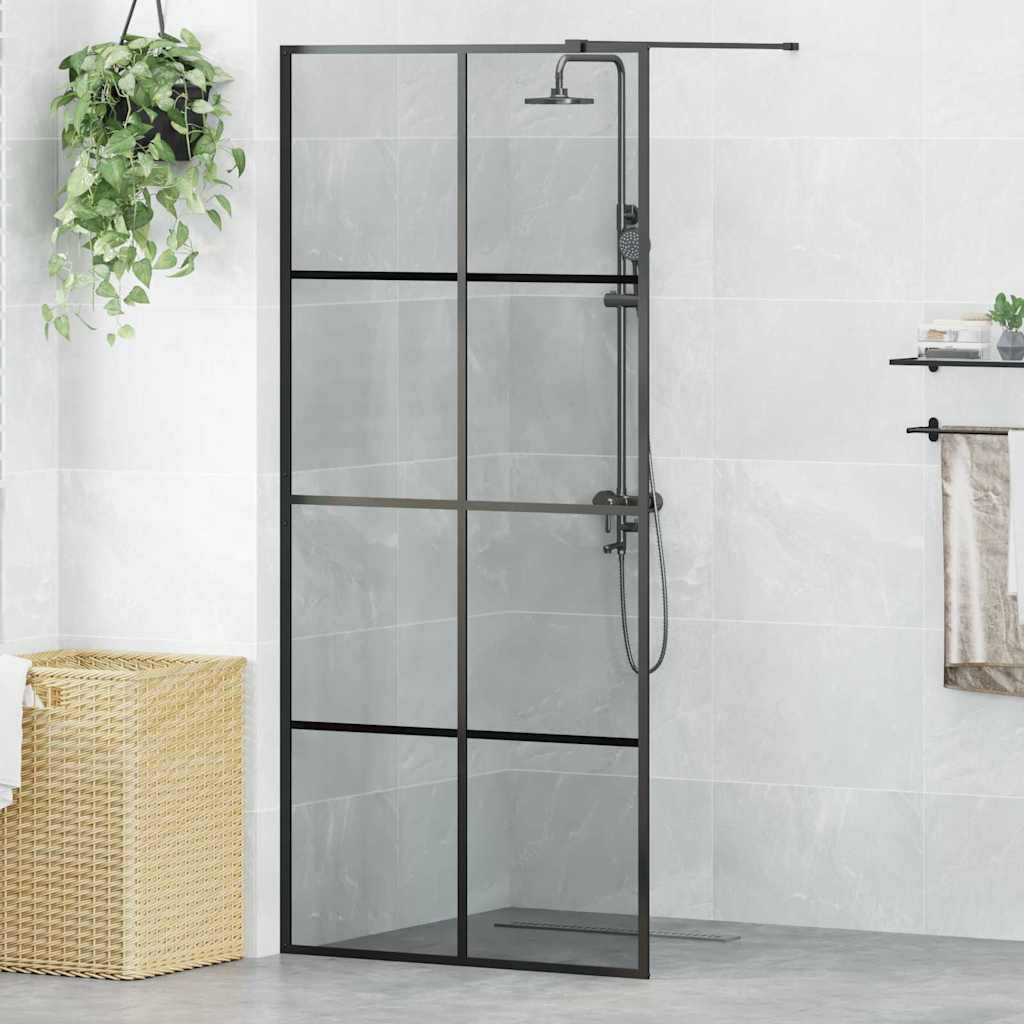 Parete Doccia Walk-in Nero 90 x 195 cm vetro temperato 42022048