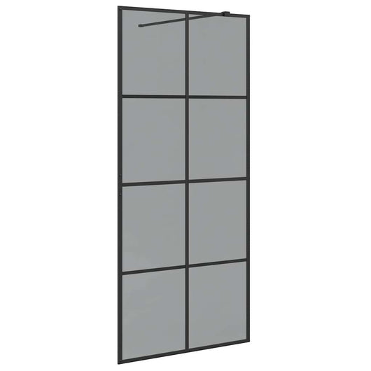 Parete Doccia Walk-in Nero 90 x 195 cm vetro temperato 42022048